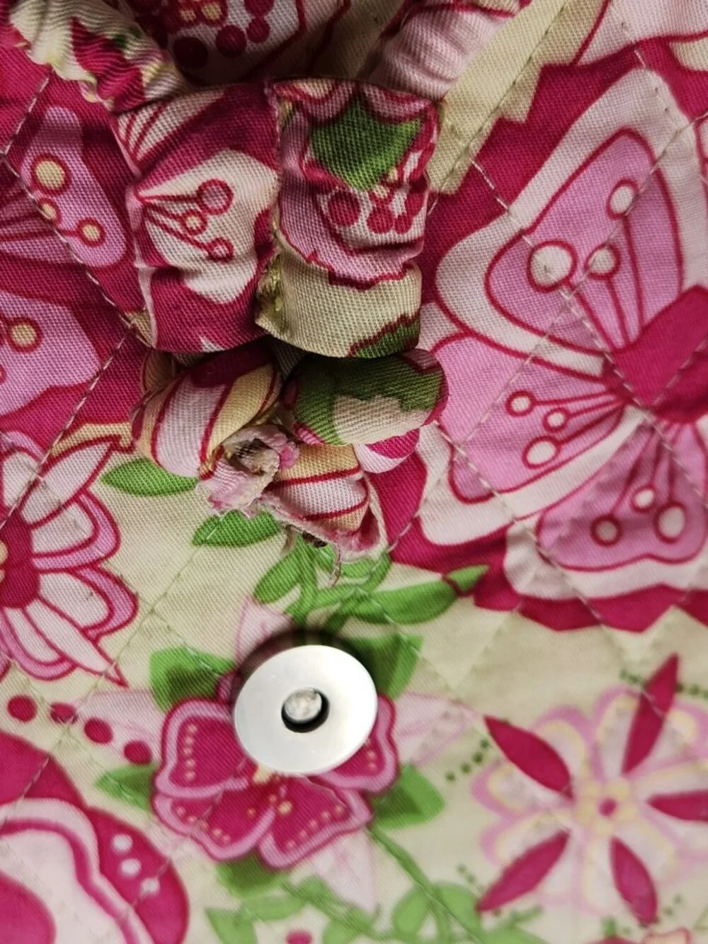 Vera Bradley backpack Petal Pink floral pink yellow green GUC